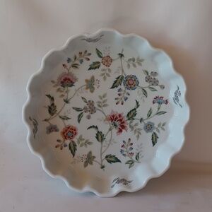 Vintage Andrea By Sedek Buckingham Quiche Dish Porcelain 9" Oven To Table
